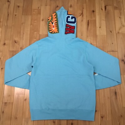 2XL BAPE logo multi fonts shark full zip hoodie A Bathing Ape Size