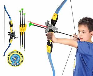 7pcs Archery Bow and arrow Toys Outdoor Funny Target Shooting Game for Kids