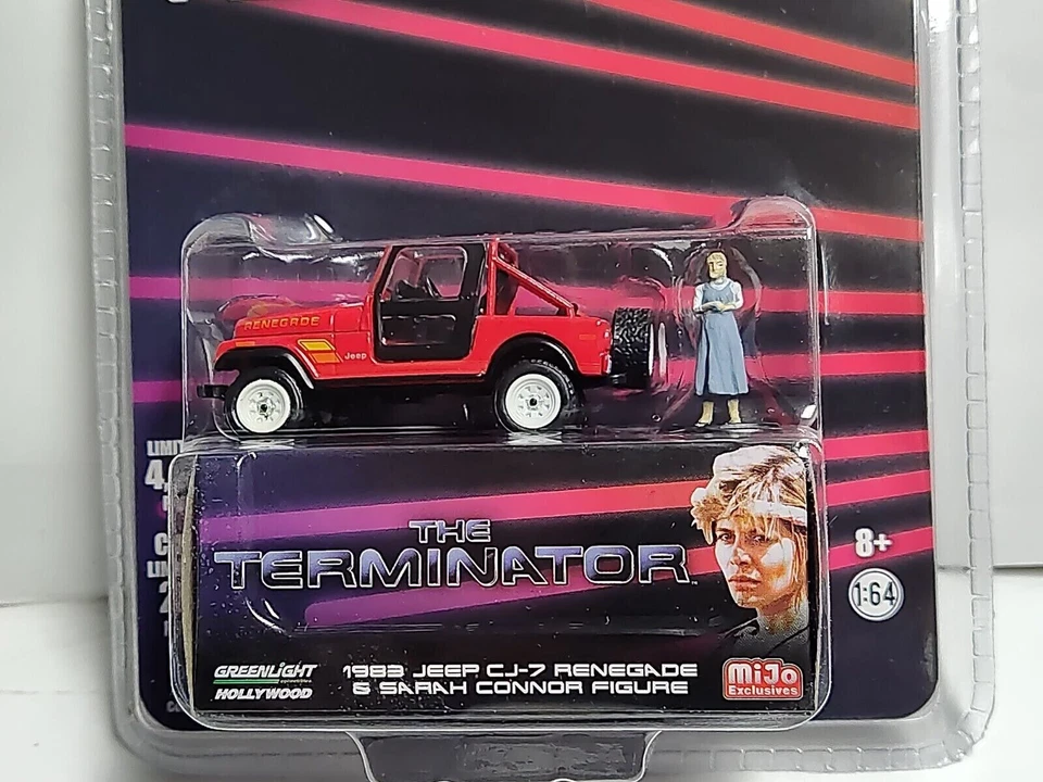 The Terminator 1983 JEEP CJ-7 RENEGADE Sarah Connor Fig. Greenlight 1/64 #51211 - Immagine 2 di 2
