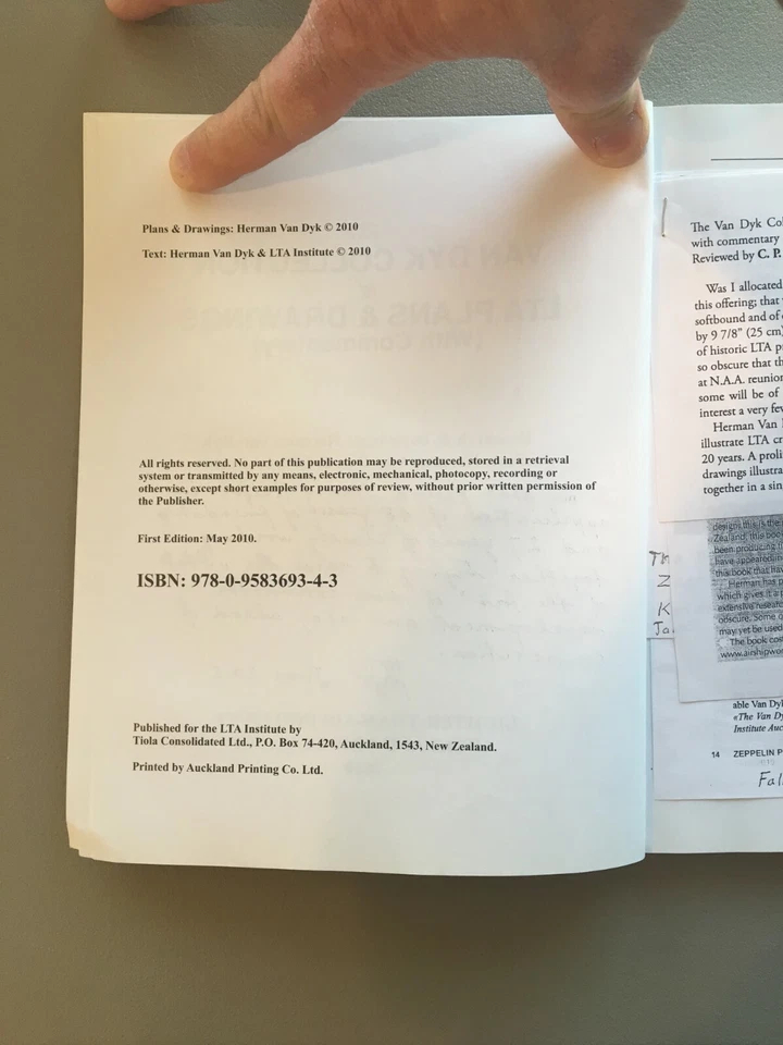 The Van Dyk Collection of LTA Plans and Drawings with Commentary Author Signed  - Image 3 of 3