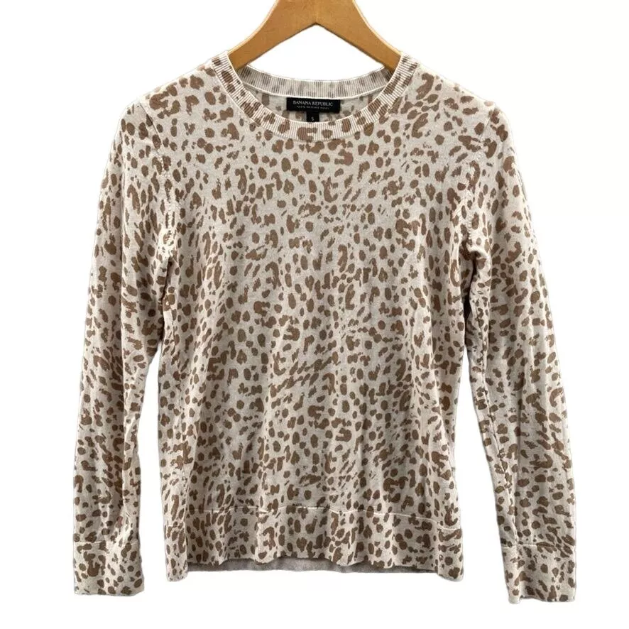 Banana republic leopard best sale sweater