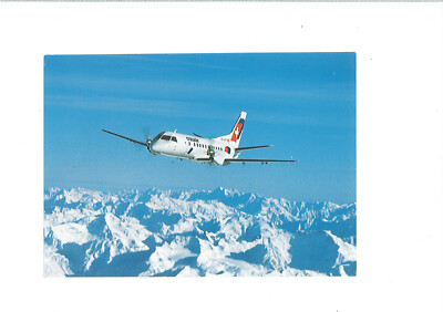 ancient postcard aircraft Saab 340 Cityliner // 36