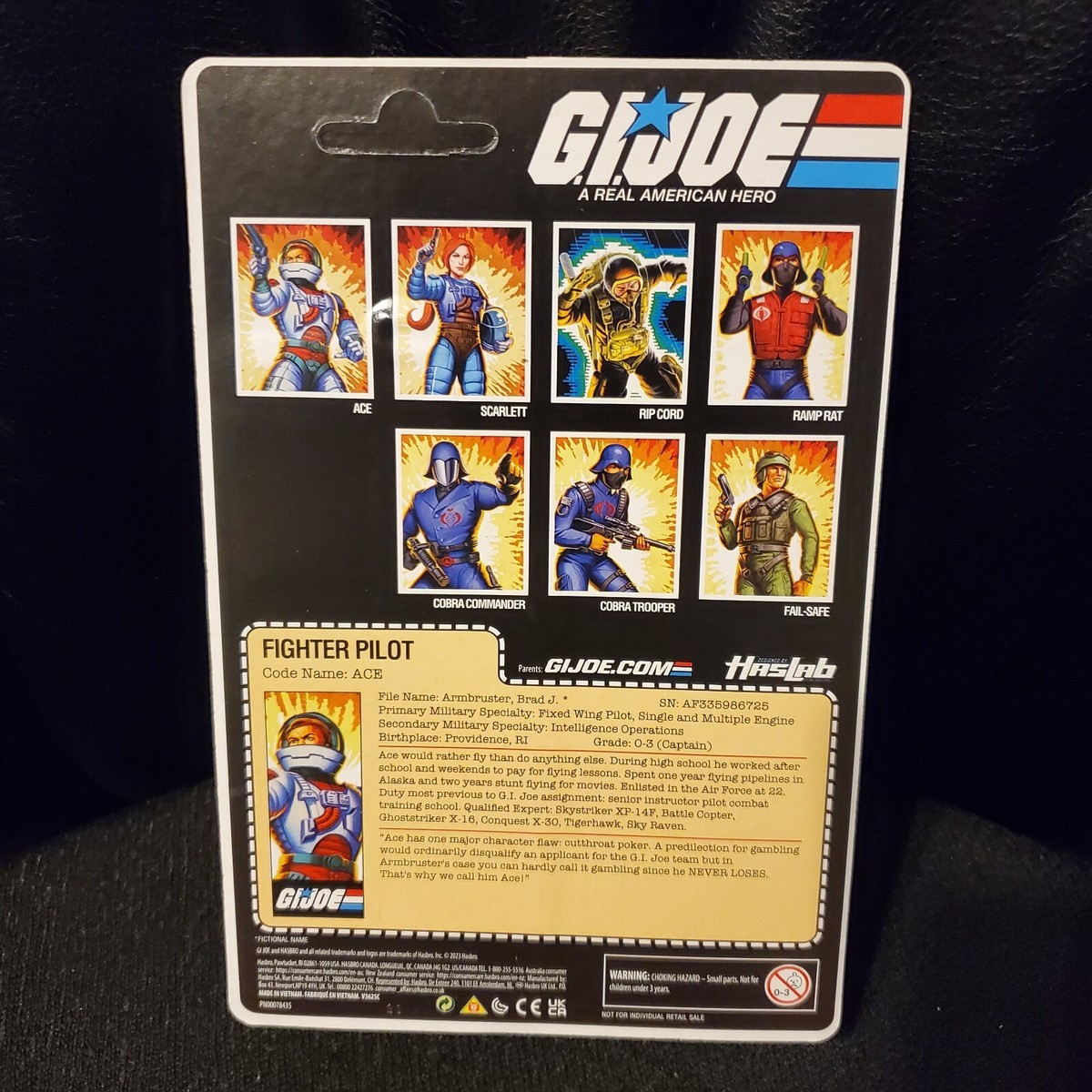 GI G.I. Joe Fighter Pilot Ace Brad Armbruster 3.75 O Ring