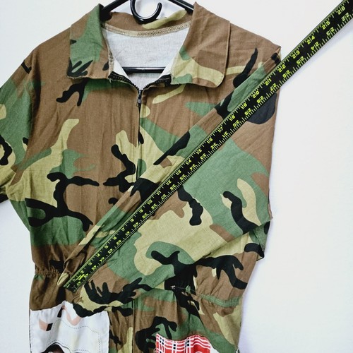 Camo Coveralls Custom W/ Patches Sz 2XL Long Sleeve Zip Front Womens - Picture 12 of 23