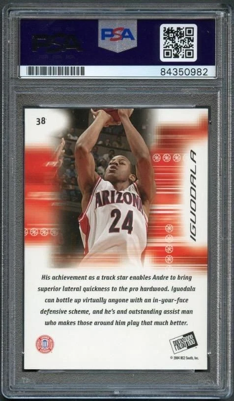 2004 Press Pass #38 Andre Iguodala Signed Card AUTO PSA Slabbed - Image 2 of 2