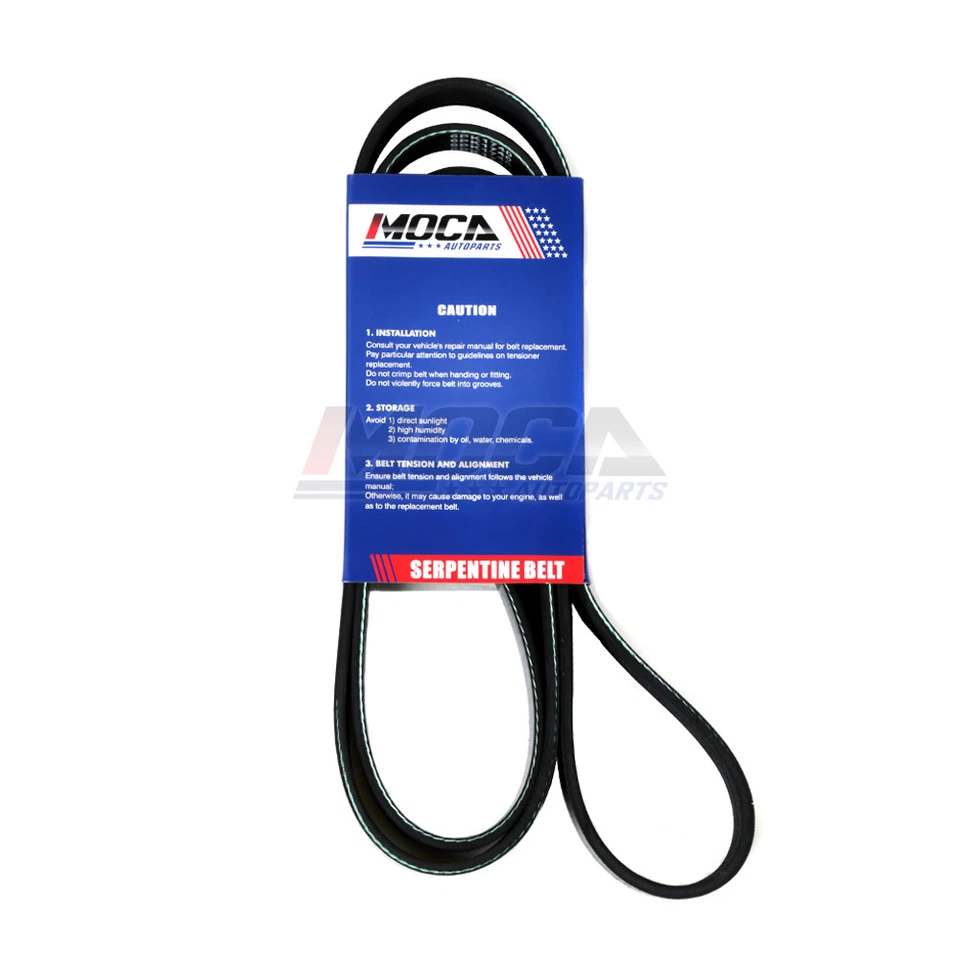 Cinturón serpentino compatible con BMW Ford Oldsmobile Volvo 1989-2002 1,9 L 7,5 L 6PK1740 EPDM Foto 2 de 4
