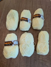 Merino's Charmont Fine Yarn Soft Yellow 100% Acrylic Lot Of Five Skeins