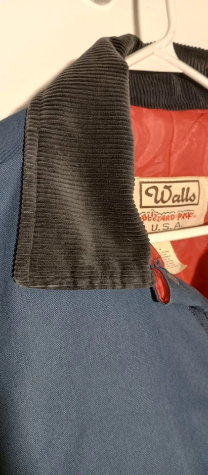 Vintage Walls Blizzard Pruf Insulated Coveralls XL Blue ZipLeg Heavyweight USA - Image 4 of 4