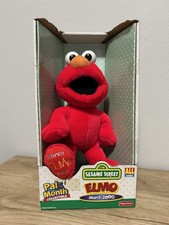 Vintage 2000 Fisher Price Sesame Street Elmo Pal of the Month March Plush NIB