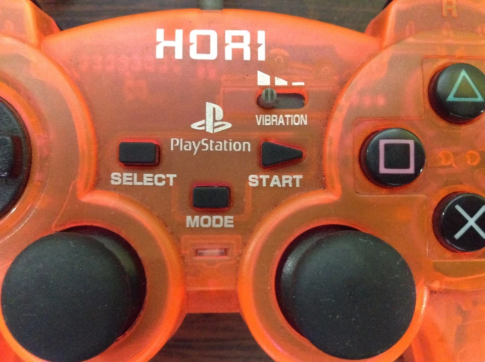 Hori Analog Sindou Pad PlayStation PS1 PS2 Clear Red Controller Tested B125 - Image 3 of 4