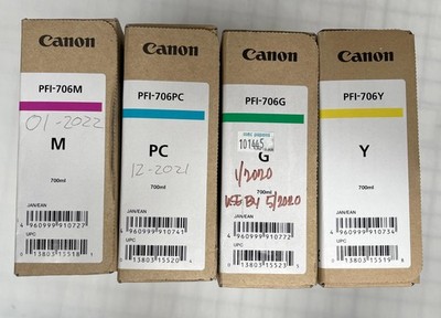 Genuine Ink OEM Canon PFI-706PC expired NEW sealed in box 700ml for ipf8400