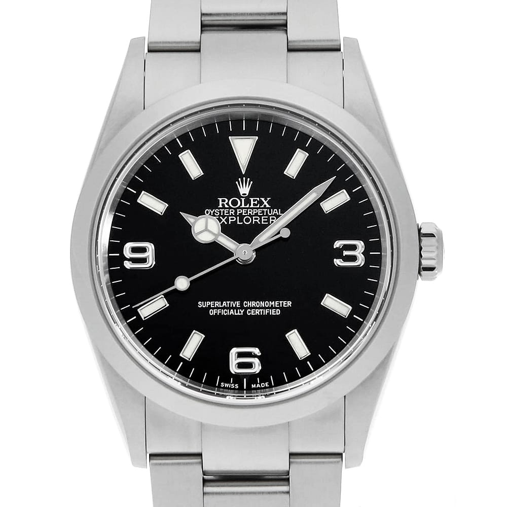 D ROLEX mens Explorer hand 114270 second I Number black - vintagewatches.pk