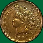 1896 Indian Head Cent Uncirculated UNC Coin, Cleaning #40340
