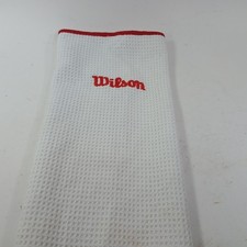 Wilson White with Red Embroidery Waffle Weave Golf Towel 20  x15  