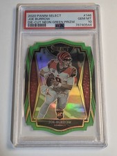 Joe Burrow 2020 Select #146 Rookie Die Cut Neon Green Prizm RC PSA 10 Bengals