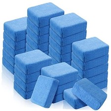 32 Pieces Microfiber Applicator Pads Detailing Car Wax Sponge for Car Blue
