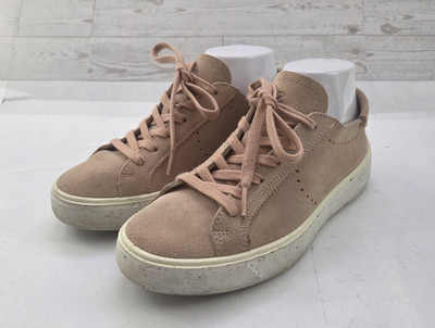 ECCO Platform Sneakers Womens 38/7 Pink Suede Lace Up Comfort Casual Shoes
