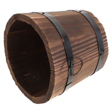  Fioriera Botte Per La Decorazione Del Giardino Barile Pentola Corteccia Legno