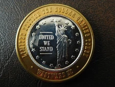 Limited edition $10 ten dollar gaming token  .999 silver Westward HoLas Vegas NV