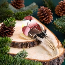 Artificial Simulation Birds Clip on Fake Birds Christmas Tree Ornaments Feather