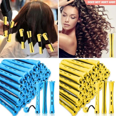 Hair Perm Rods Cold Rod Curlers Rollers for Salon Home Styling Tools 10-60Pcs