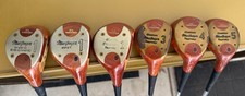 Vintage MacGregor Tourney Custom Eye-O-Matic 6 Persimmon Woods Set 1 3 4 5