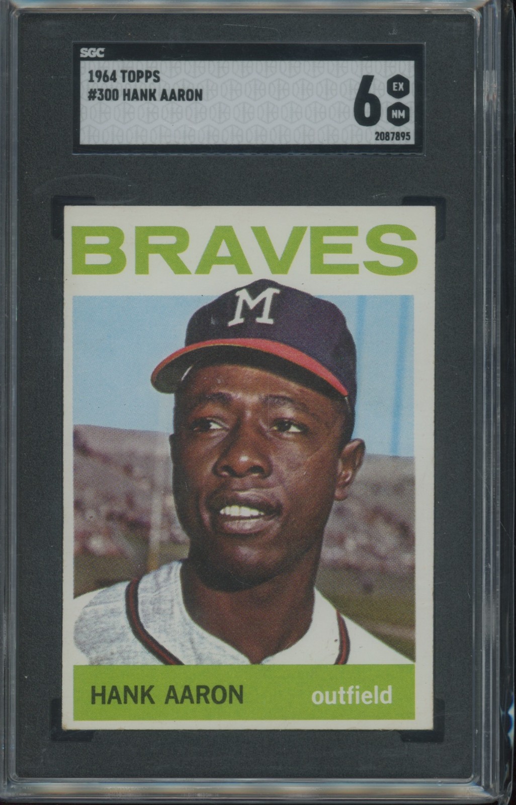1964 Topps Baseball Hank Aaron BRAVES #300 SGC 6