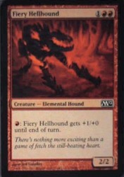 Fiery Hellhound #130 Magic 2012 (M12) Common MTG