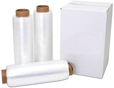 18" x1500' 80 Gauge 8 Roll Pallet Wrap Stretch Film Hand Shrink Wrap 1500FT