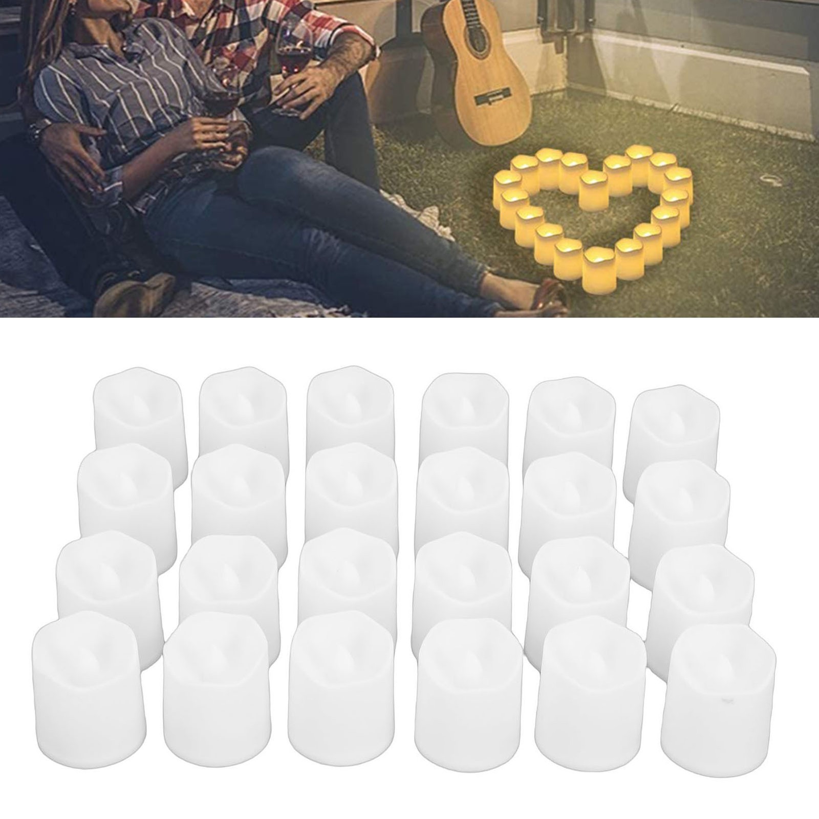 24pcs LED Flameless Candles  Flickering Effect for Party Decoration