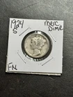 1924 S Mercury Silver Dime FN Fine Better Date U.S. 10c Coin (Raw19179)