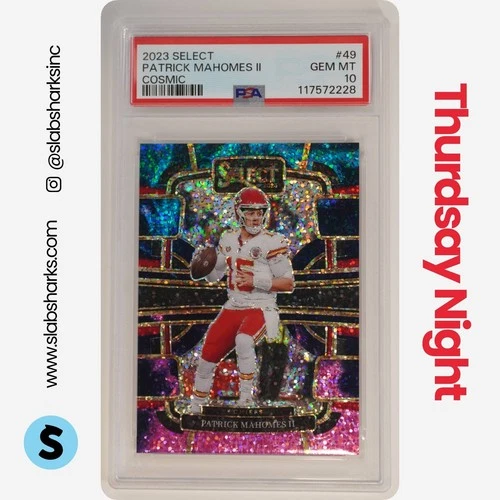 2023 PANINI SELECT #49 PATRICK MAHOMES II COSMIC PRIZM SSP CONCOURSE PSA 10