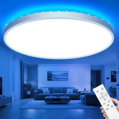 LED Deckenleuchte RGB 56W 59cm ZEMTY wasserdicht Leuchte superhell **OHNE FERNBEDIENUNG**