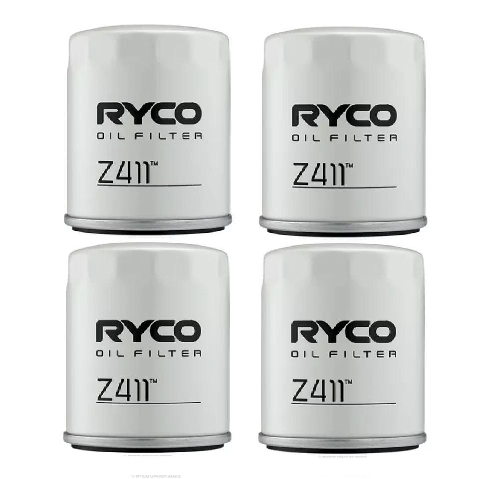 4x Pack of New RYCO Oil Filter Z411 - Equiv. Sakura C-1028, Wesfil WZ456, WZ411