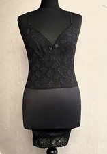 Vintage BHS Black Non-Slip Slimming Backless Full Slip - Bust Size 81 Cm/32 Inch