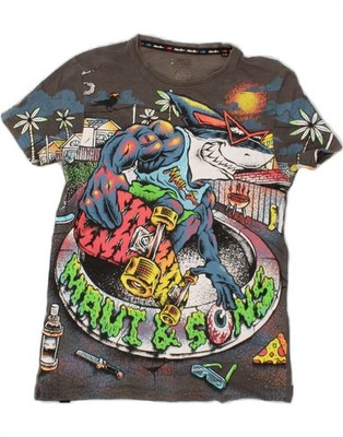 Maui and Sons Jungen Grafik T-Shirt Oberteil 11-12 Jahre Grau Baumwolle U210