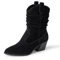 Westernstiefel Damen Schwarz 38 Eu, Modisch, Halbhoch, Amazon Essentials