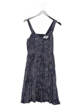 Fat Face A-Line Midi Dress UK10 in Blue