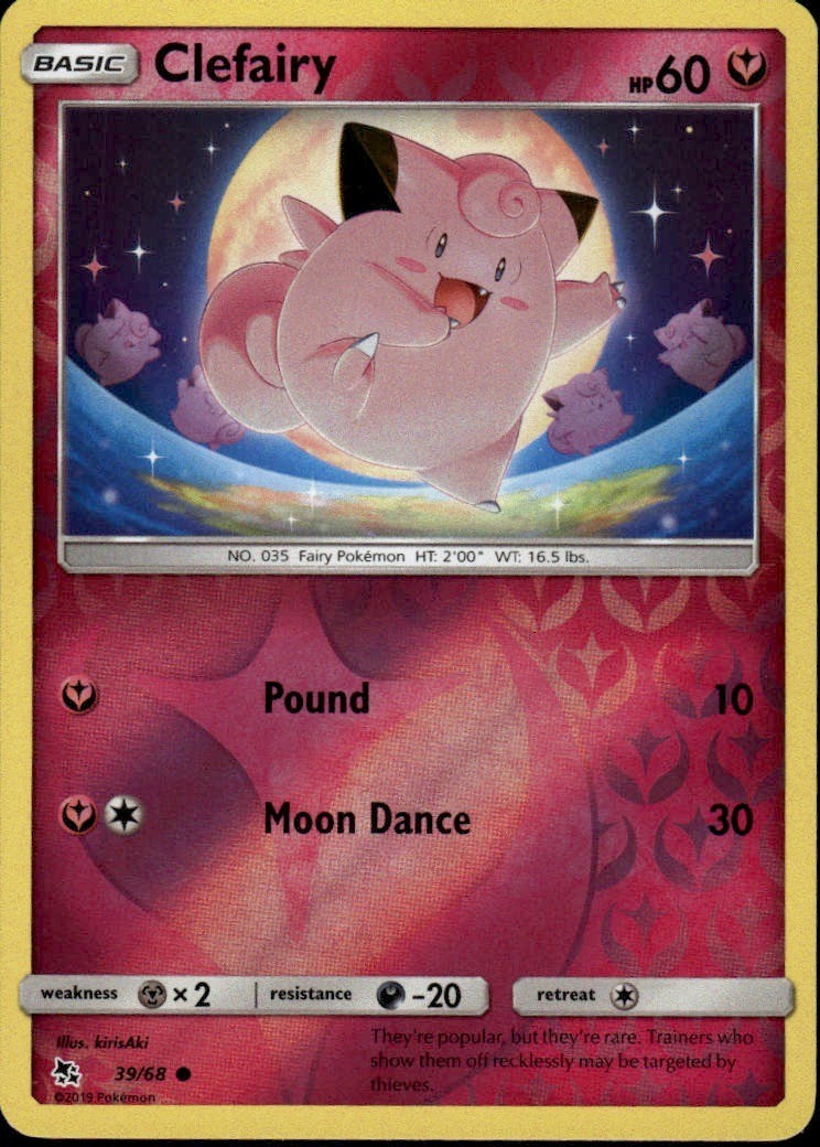 Clefairy (39) Reverse Holo Common Hidden Fates 39/68 NM