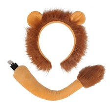  Lying Lion Costume Set: Lion Ears, Tail, Gloves - Cute Halloween Costume - Li 