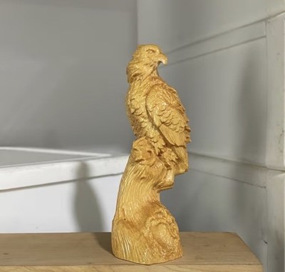 Adler Figur Holzoptik   Deko Adler Statue Skulptur Tischdeko Wohnzimmer Büro