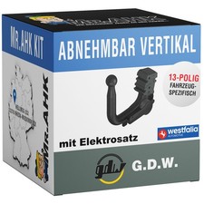 Für BMW 1er F40 ab 19 GDW Anhängerkupplung vert. abnehmbar mit ESatz 13pol spez.