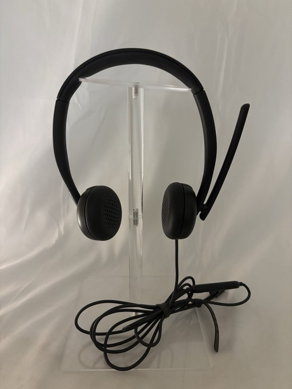 Dell WH3024 Wired Headset with Built-in Microphone In Black/Gray USB-C Teams