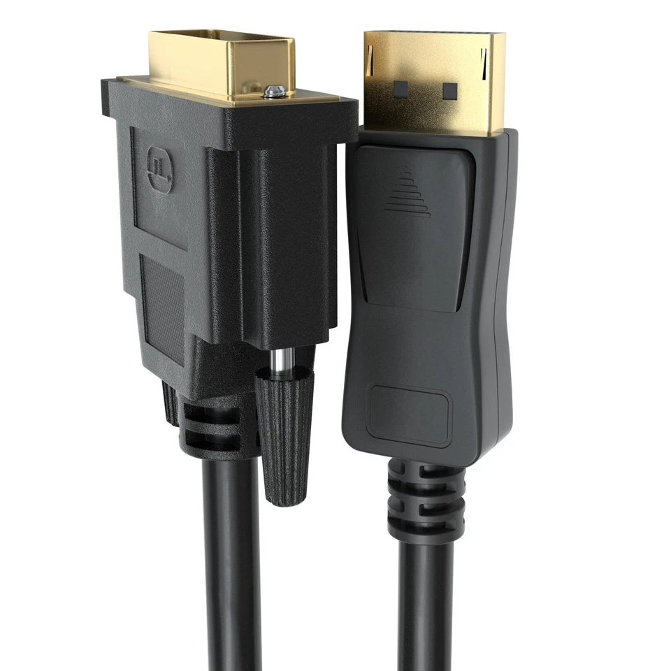2m Displayport auf DVI Kabel DP zu DVI-D 24+1 Stecker Adapter-Kabel Display Port - Bild 4 von 4
