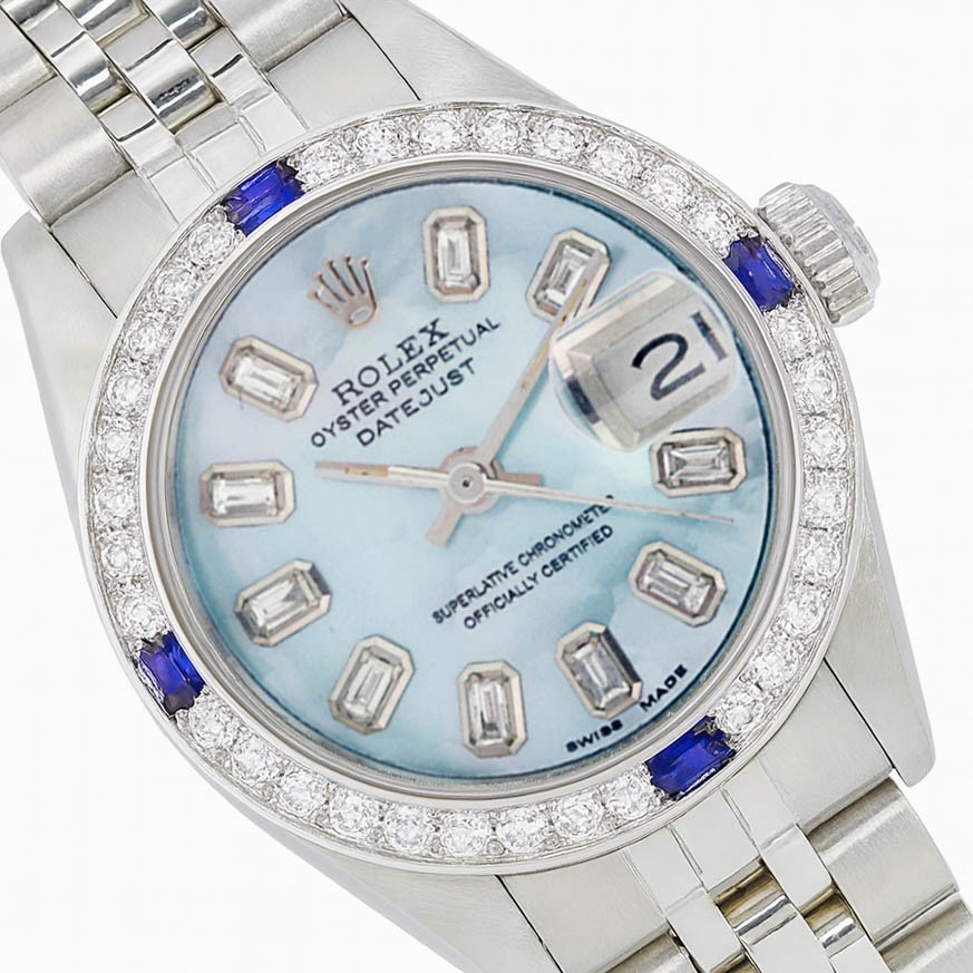 Rolex Datejust Steel Blue MOP Diamond