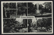 Food, City Garden, Fountain, Restaurant, Postcard