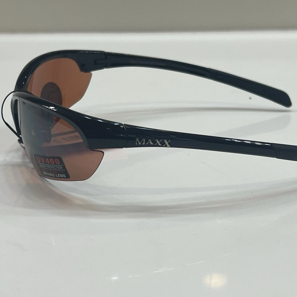 Nuevo Maxx HD Gafas de Sol Domain HD Negro Golf Conducción Pesca Lente Marrón Polarizada Foto 3 de 4