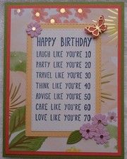 Stampin Up Card Kit HAPPY BIRTHDAY Special 30 40 50 60 LOVELY  BEAUTIFUL dsp