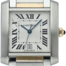CARTIER Tank Francaise LM Watch Automatic Combi W51005Q4 K18YG/Stainless Ste...