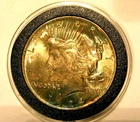 1924 PEACE DOLLAR TONED ID NO F-468